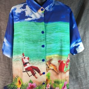 Christmas la leela Hawaiian Shirt 33" Collar To Hem 21"Pit To Pit